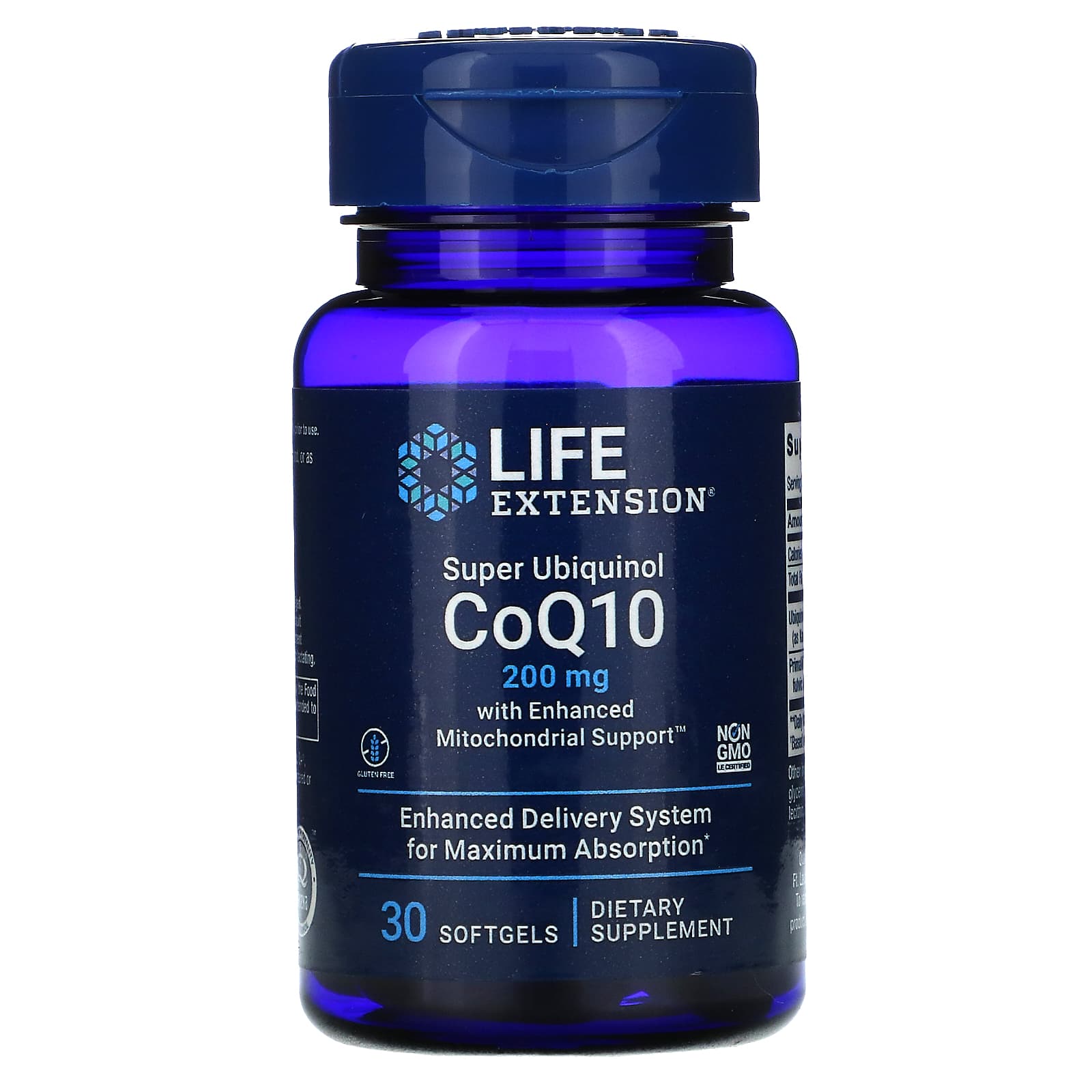 Life Extension, Super Ubiquinol CoQ10 with En, 30 Softgels UPC 737870143123 | HiLife Vitamins